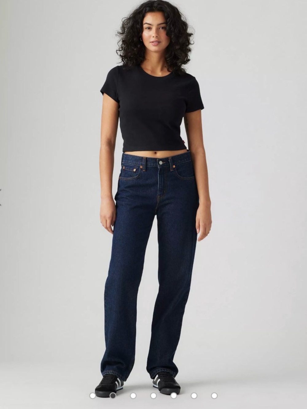 Levi's Straight Leg Jeans in Dark Blue Denim